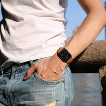 Заредете изображение във визуализатора на галерията – Tech-Protect LeatherFit strap for Apple Watch 4 / 5 / 6 / 7 / 8 / 9 / SE / Ultra 1 / 2 (42/44/45/49 mm) - brown
