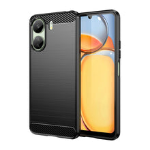Заредете изображение във визуализатора на галерията – Carbon Case for Xiaomi Redmi 13c Flexible Silicone Carbon Cover - Black
