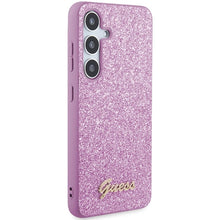 Заредете изображение във визуализатора на галерията – Guess Glitter Script case for Samsung Galaxy S24+ - purple
