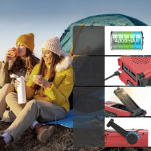 Заредете изображение във визуализатора на галерията – PRISTAR radio FM with flashlight 4000 mAh YX318 red
