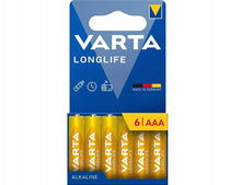 Заредете изображение във визуализатора на галерията – VARTA alkaline battery R3 (AAA) Longlife 6 pcs 
