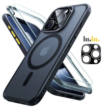 Заредете изображение във визуализатора на галерията – ESR Classic Pro Set Halolock MagSafe case + glass for display and camera for iPhone 15 Pro - black

