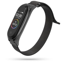 Заредете изображение във визуализатора на галерията – Tech-Protect Nylon Strap for Xiaomi Mi Smart Band 5/6/6 NFC - Black
