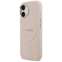 Заредете изображение във визуализатора на галерията – GUESS case for IPHONE 17 compatible with MagSafe GUHMP17SPSAMSECP (PU W/ Peony Hot Stamp) pink
