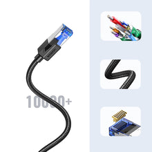 Заредете изображение във визуализатора на галерията – Ugreen NW153 Ethernet RJ45 Cat8 Cable Copper Core 1.5m - Black

