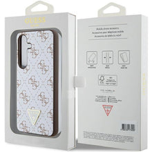 Заредете изображение във визуализатора на галерията – Guess 4G Triangle case for Samsung Galaxy S24 - white
