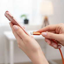 Заредете изображение във визуализатора на галерията – Cable USB C to USB C Forcell F-Energy QC4.0 PD 3A 60W Cafule Color 1,2 m ACYH23 orange
