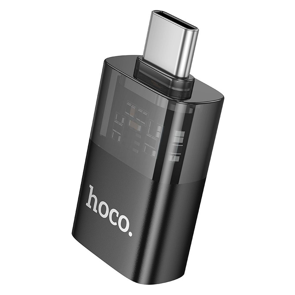 HOCO adapter OTG Type C (male) to USB A (female) UA36B transparent black