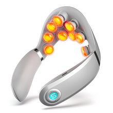 Заредете изображение във визуализатора на галерията – SKG G7 Pro-E neck massager with red light therapy and compress - gray
