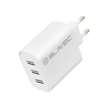 Заредете изображение във визуализатора на галерията – Blavec Wall charger BC3 - 3xUSB - 3A (TCBC3-3UW3A) white

