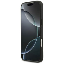 Заредете изображение във визуализатора на галерията – GUESS case for IPHONE 17 Pro Max compatible with MagSafe GUHMP17XP4TSDPPSK (4G PU W/ Strap Triangle Logo) black
