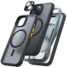 Заредете изображение във визуализатора на галерията – ESR Classic Pro Set Halolock MagSafe case + glass for display and camera for iPhone 15 - black
