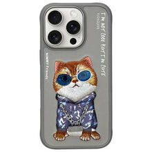 Заредете изображение във визуализатора на галерията – NIMMY case GLASSES COOL CAT for IPHONE 16 Pro Max gray

