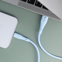 Заредете изображение във визуализатора на галерията – FORCELL F-ENERGY C342 cable USB A to Type C QC4.0 3A 66W Silicone 1 m blue
