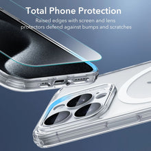 Заредете изображение във визуализатора на галерията – ESR Classic Pro Set Halolock MagSafe case + glass for display and camera for iPhone 15 Pro Max - transparent
