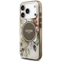 Заредете изображение във визуализатора на галерията – GUESS case for IPHONE 17 Pro Max compatible with MagSafe GUHMP17XHFWBDCEW (IML Flower &amp; Tonal Circle) brown
