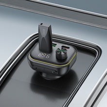 Заредете изображение във визуализатора на галерията – Borofone Transmitter FM BC54 Acertar MP3, Bluetooth - 2xUSB + Type C - QC 3.0 PD 30W black
