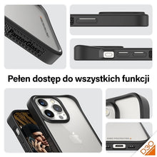 Заредете изображение във визуализатора на галерията – Military Grade Certified PanzerGlass ClearCase iPhone 15 Pro Case - Transparent &amp; Black
