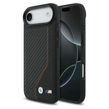 Заредете изображение във визуализатора на галерията – BMW case for IPHONE 17 Air compatible with MagSafe BMHMP17M25PCCSCKR (PU Carbon Line &amp; Logo) red
