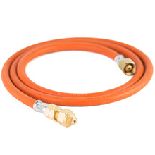 Заредете изображение във визуализатора на галерията – Reduction connection to a tourist gas cylinder G 3/8" L - 7/16" hose 1.5 m
