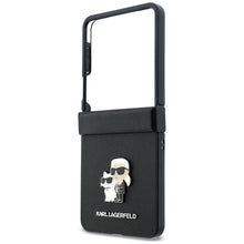 Заредете изображение във визуализатора на галерията – KARL LAGERFELD case for SAMSUNG GALAXY Z FLIP 8 (Karl&amp;Choupette Saffiano Pins) black
