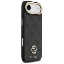 Заредете изображение във визуализатора на галерията – GUESS case for IPHONE 17 Air compatible with MagSafe GUHMP17MP4G4DCSK (PU W/ Strass Logo &amp; Big Strap Metal Buttons) black
