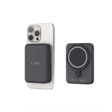 Заредете изображение във визуализатора на галерията – Tech-Protect LifeMag PB11 Powerbank with MagSafe 10000mAh 15W USB-C port - black + USB-C cable
