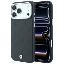 Заредете изображение във визуализатора на галерията – Гръб BMW за IPHONE 18 Pro/17 Pro с MagSafe (Sign Deboss Quilted Metal Logo) - антрацит – снимка 3
