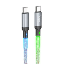 Заредете изображение във визуализатора на галерията – HOCO cable Type C to Type C 3A 60W U112 1 m gray
