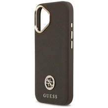 Заредете изображение във визуализатора на галерията – GUESS case for IPHONE 17 compatible with MagSafe GUHMP17SPGCRMDEW (PU W/ Grained Strass Logo) brown
