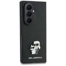 Заредете изображение във визуализатора на галерията – KARL LAGERFELD case for SAMSUNG GALAXY Z FOLD 8 ULTRA (Karl&amp;Choupette Saffiano Pins) black
