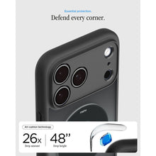 Заредете изображение във визуализатора на галерията – SPIGEN case ULTRA HYBRID compatible with MagSafe for IPHONE 17 Pro/18 Pro classic black
