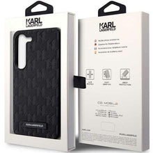 Заредете изображение във визуализатора на галерията – Original Pouch KARL LAGERFELD  hardcase Saffiano Mono Metal Logo KLHCS24SSAKLHPK for Samsung Galaxy S24 black
