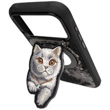 Заредете изображение във визуализатора на галерията – NIMMY magnetic hanger DENIM FASHION BRITISH SHORTHAIR CAT black
