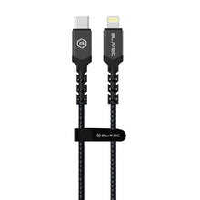 Заредете изображение във визуализатора на галерията – Blavec Cable Raptor braided - Type C to Lightning - PD 20W 2,4A 2 metres (CRA-CL24BG20) black-grey
