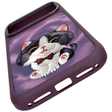 Заредете изображение във визуализатора на галерията – NIMMY case BIG EYED CREAM CAT for IPHONE 18 Pro/17 Pro purple
