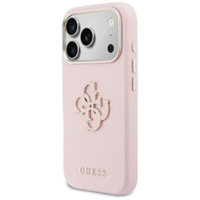 Заредете изображение във визуализатора на галерията – GUESS case for IPHONE 17 Pro Max GUHCP17X5PS4RGGP (PU FW Resin Logo) pink
