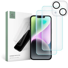 Заредете изображение във визуализатора на галерията – Tech-Protect Supreme Set for iPhone 14 2x Tempered Glass for Display / Tempered Glass for Camera
