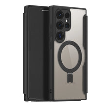 Заредете изображение във визуализатора на галерията – Dux Ducis Skin X Pro case with flap and magnetic ring for Samsung S24 Ultra - black
