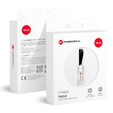 FORCELL F-DATA pendrive Metal 16GB USB3.2 Gen 1 (USB A) silver