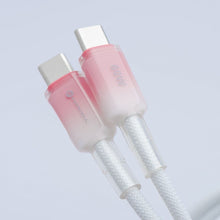 Заредете изображение във визуализатора на галерията – FORCELL F-ENERGY C354 cable Type C to Type C QC4.0 PD 3A 60W Gradient 1 m white
