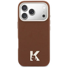 Заредете изображение във визуализатора на галерията – KARL LAGERFELD case for IPHONE 17 Pro Max compatible with MagSafe KLHMP17X5PGFKHGW (Karl Head Logo) brown
