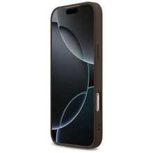 Заредете изображение във визуализатора на галерията – GUESS case for IPHONE 17 Pro Max compatible with MagSafe GUHMP17XP4RPSW (4G Printed Stripes) brown
