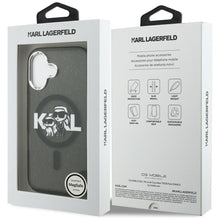 Заредете изображение във визуализатора на галерията – KARL LAGERFELD case for IPHONE 17 compatible with MagSafe KLHMP17SHGKCGKBK (IML Glitter k&amp;C Sketch Logo) black
