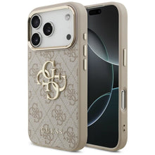 Заредете изображение във визуализатора на галерията – GUESS case for IPHONE 18 Pro / 17 Pro GUE005483 (PU W/ Big 4G Classic Logo) rose gold
