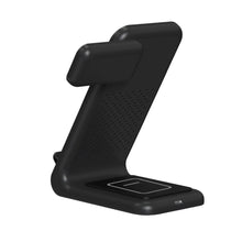 Заредете изображение във визуализатора на галерията – Tech-Protect QI15W-A20 inductive charger with 3in1 stand for smartphone / headphones / Apple Watch - black
