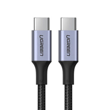 Заредете изображение във визуализатора на галерията – Ugreen US316 70428 USB-C - USB-C PD QC FCP cable 100W 5A 480Mb/s 1.5m - gray
