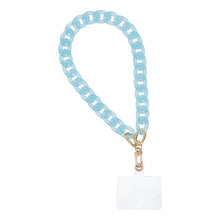 Заредете изображение във визуализатора на галерията – PANAMA Phone lanyard, Phone pendant / cord length 40cm (20cm in the loop) / on wrist - blue

