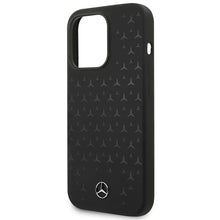 Заредете изображение във визуализатора на галерията – Mercedes Silicone Stars Pattern MagSafe case for iPhone 15 Pro Max - black

