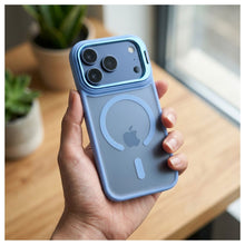 Заредете изображение във визуализатора на галерията – Case for iPhone 18 Pro Max / 17 Pro Max Forcell F-Protect Shadow Stand Premium compatible with MagSafe light blue
